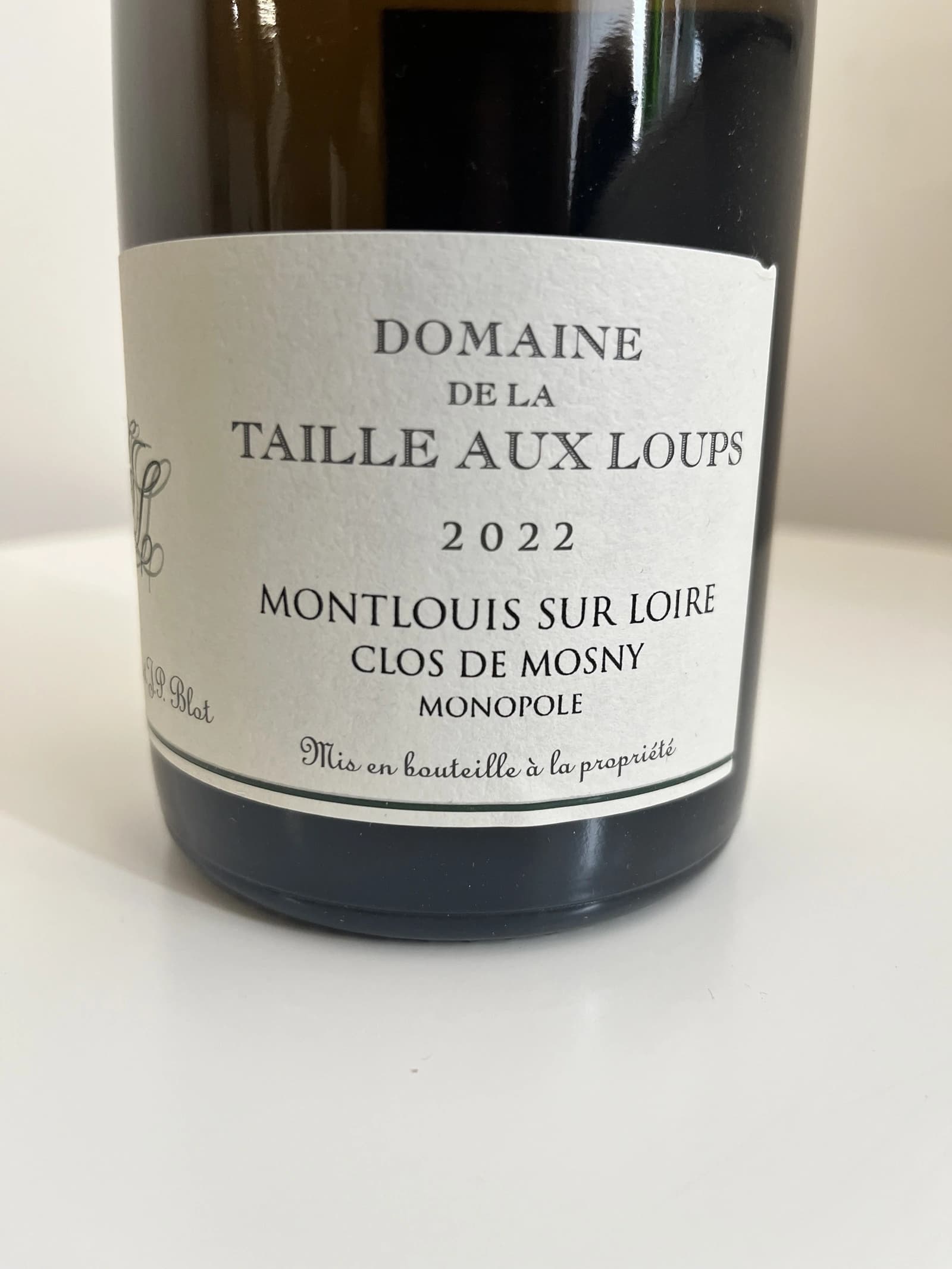 Domaine de la Taille Aux Loups Montlouis Sur Loire Clos de Mosny Monopole 2022